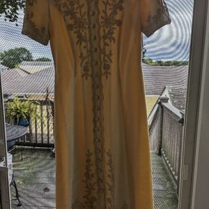 Talbots petite size 8 linen, cotton dress 👗🥻